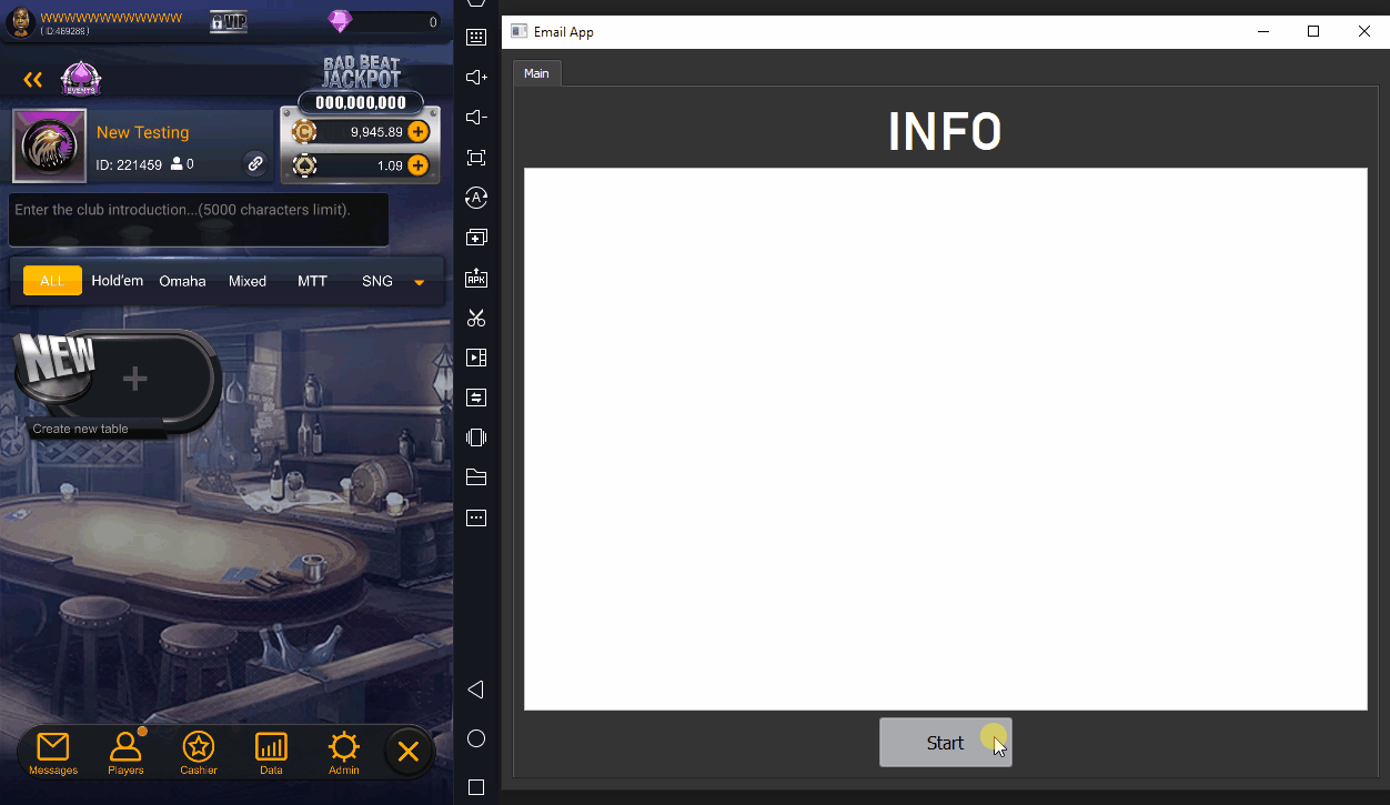 Poker Club Automation in action